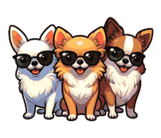 Les Trois Chichis (3 chihuahuas) - Diagramme PDF à télécharger