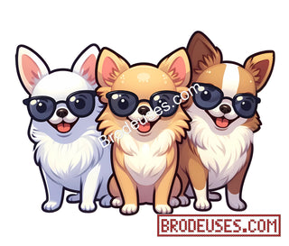 Les Trois Chichis (3 chihuahuas) - Diagramme PDF à télécharger