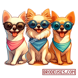 Les Trois Chichis (3 chihuahuas) - Diagramme PDF à télécharger